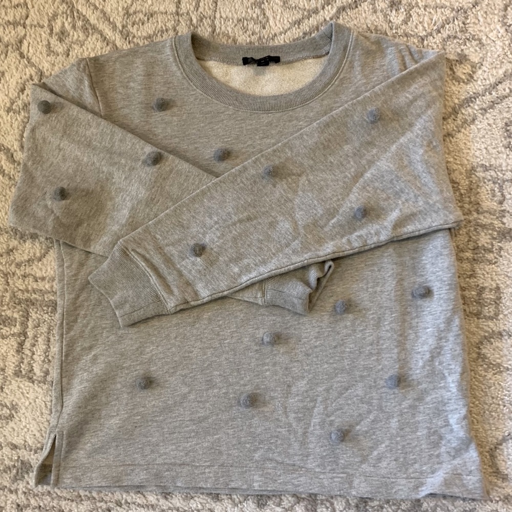 J Crew sweatshirt with Pom Poms Size Medium